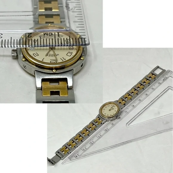 Hermès Clipper Gold & Steel H Band Watch